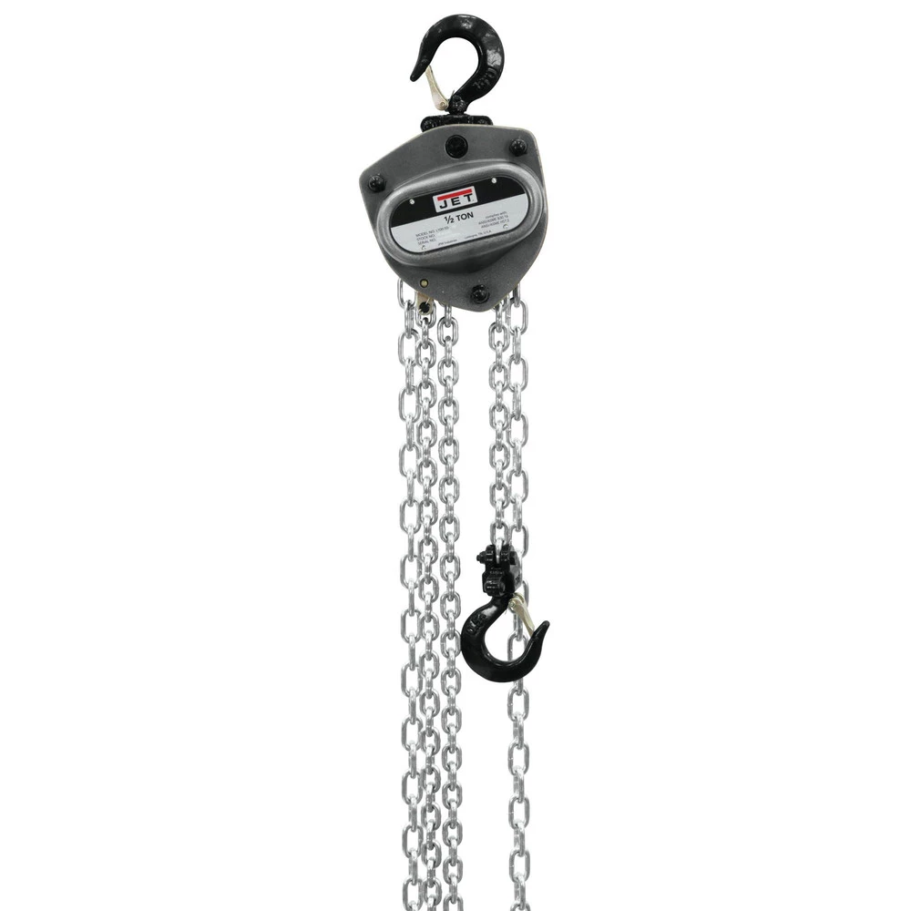 JET L100-50-10 1/2 Ton 10 Ft. Lift Hand Chain Hoist 1 JET L100-50-10 1/2 Ton 10 Ft. Lift Hand Chain Hoist