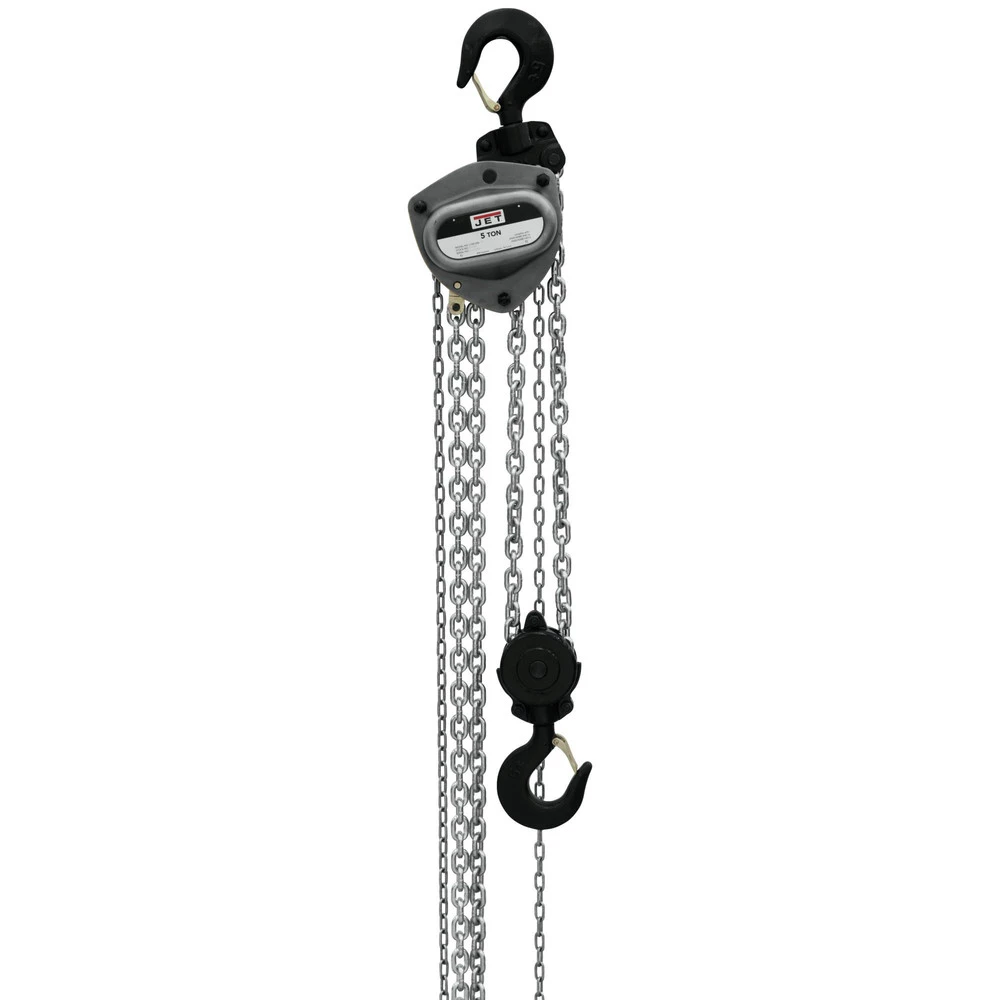 JET L100-500WO-10 L-100 Series 5 Ton 10 Ft. Lift Overload Protection Hand Chain Hoist 1 JET L100-500WO-10 L-100 Series 5 Ton 10 Ft. Lift Overload Protection Hand Chain Hoist