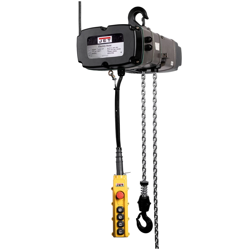 JET 144005 460V 11 Amp TS Series 2 Speed 1 Ton 15 Ft. Lift 3-Phase Electric Chain Hoist 1 JET 144005 460V 11 Amp TS Series 2 Speed 1 Ton 15 Ft. Lift 3-Phase Electric Chain Hoist