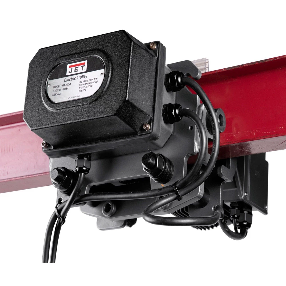 JET 144189 460V MT Series 2 Speed 3 Ton 3-Phase Electric Trolley 1 JET 144189 460V MT Series 2 Speed 3 Ton 3-Phase Electric Trolley