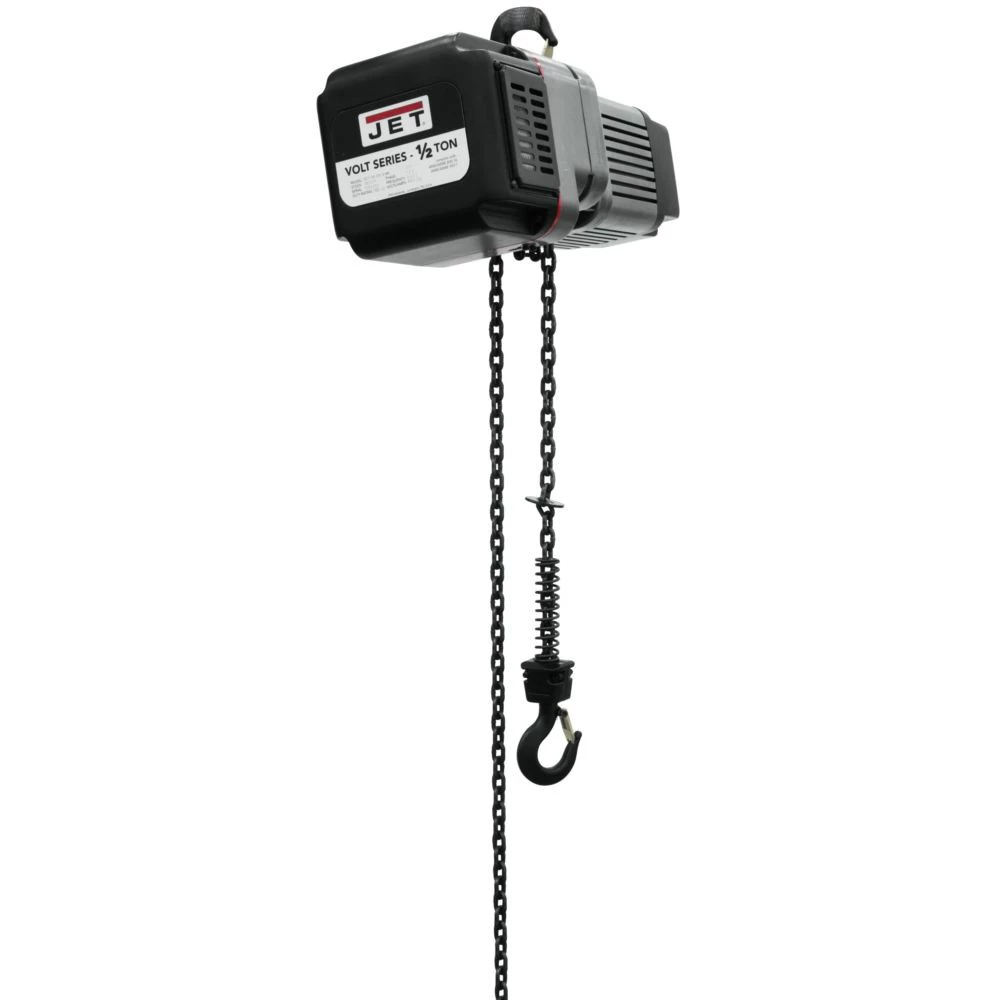 JET VOLT-050-03P-20 460V VOLT Series 39 Speed 1/2 Ton 20 Ft. Lift 3-Phase Electric Chain Hoist 1 JET VOLT-050-03P-20 460V VOLT Series 39 Speed 1/2 Ton 20 Ft. Lift 3-Phase Electric Chain Hoist