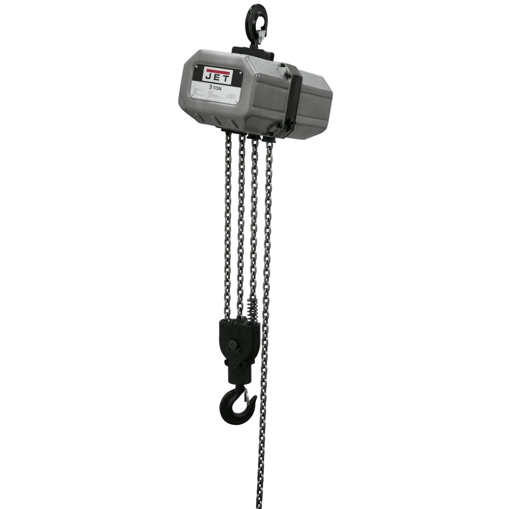 JET 3SS-1C-20 3 Ton Capacity 20 Ft. 1-Phase Electric Chain Hoist 1 JET 3SS-1C-20 3 Ton Capacity 20 Ft. 1-Phase Electric Chain Hoist