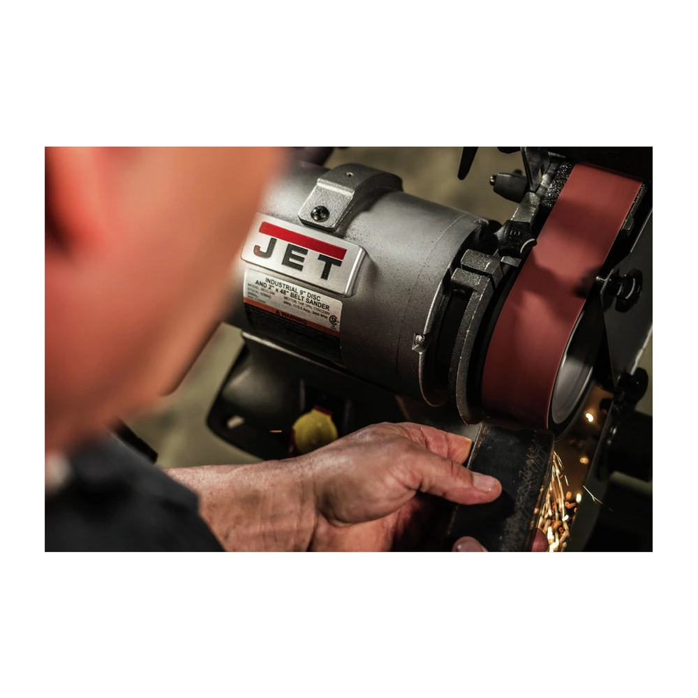 JET 577634 115V 11 Amp Variable Speed Industrial 4 In. X 36 In. Sanding Belt/ 9 In. Corded Disc Grinder 4 JET 577634 115V 11 Amp Variable Speed Industrial 4 In. X 36 In. Sanding Belt/ 9 In. Corded Disc Grinder - Image 4