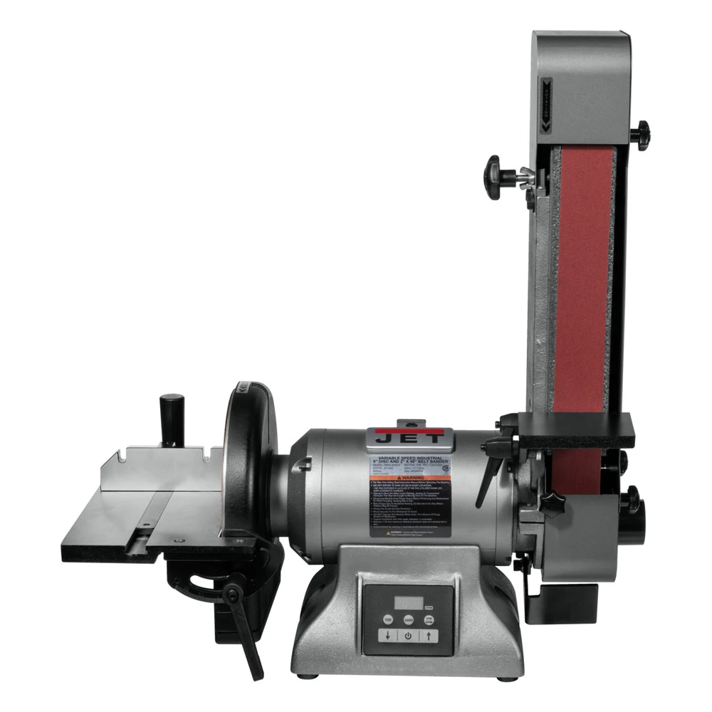JET 577842 115V 11 Amp Variable Speed Industrial 2 In. X 48 In. Sanding Belt/ 9 In. Corded Disc Grinder 1 JET 577842 115V 11 Amp Variable Speed Industrial 2 In. X 48 In. Sanding Belt/ 9 In. Corded Disc Grinder